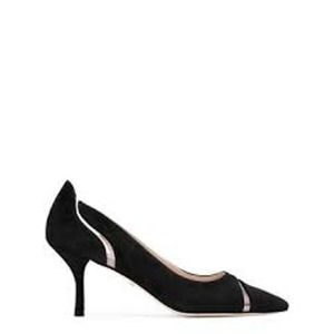 Stuart Weitzman Davia Suede and PVC Pumps